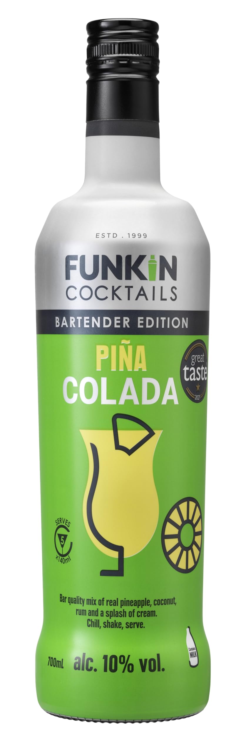Funkin Ready to Drink Piña Colada Cocktail | 10% ABV | 700 ml Bottle