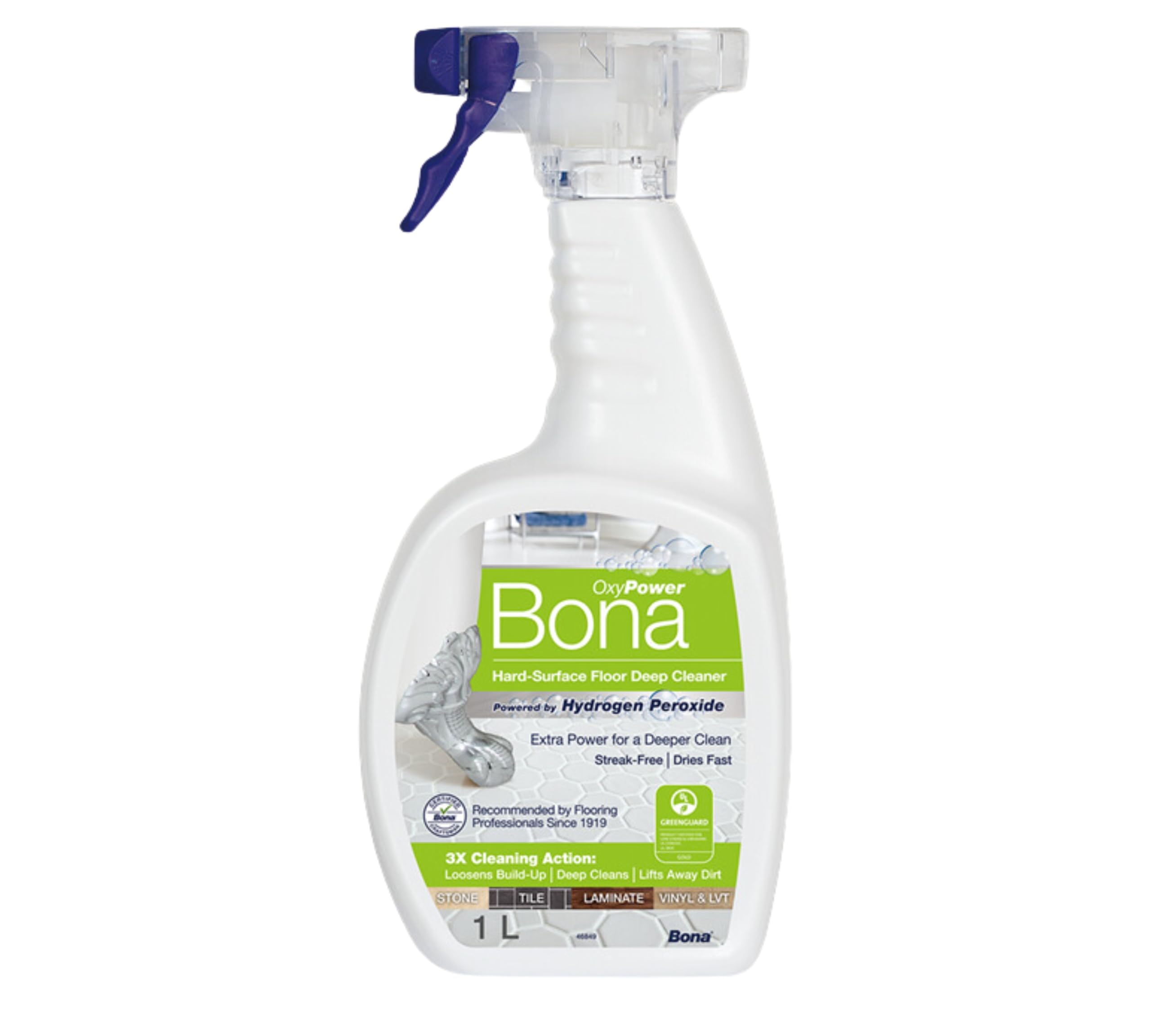 Bona OxyPower Hard-Surface Floor Cleaner Liquid - Deep Cleaning | 1 Litre | Streak Free 1