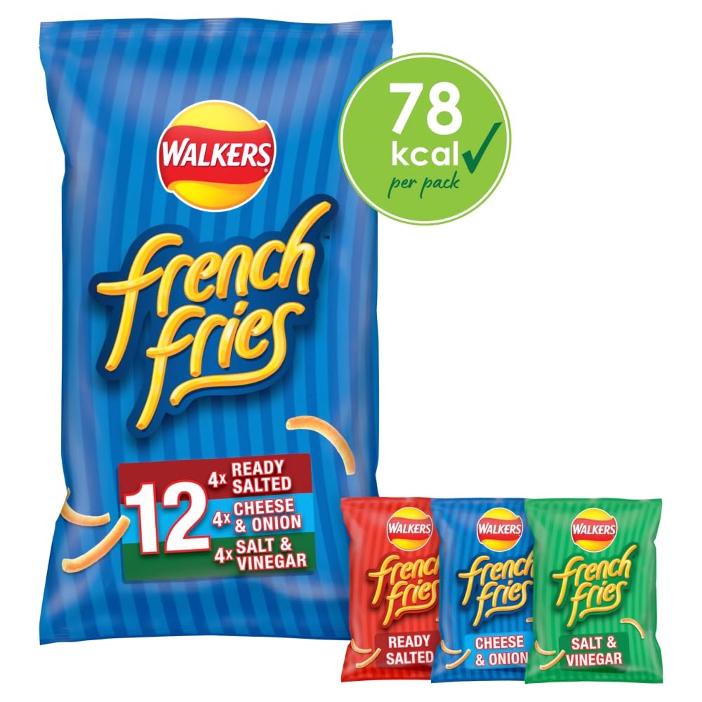 Walkers French Fries Flavour Crispy Potato Snacks Multipack 12 x 18g 3