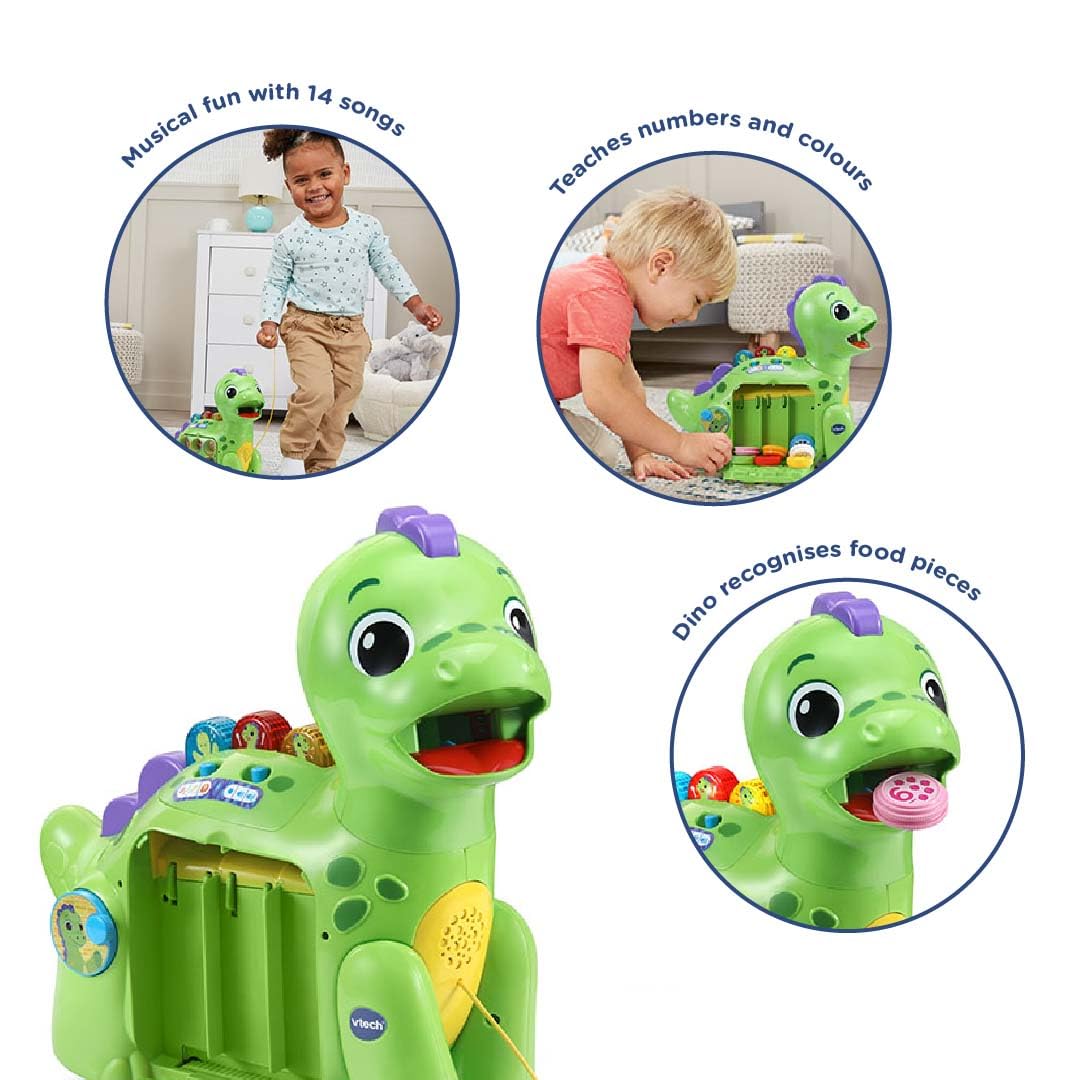 VTech Chomp-along Dino - Educational Musical Toddler Toy for Learning Numbers, Colours & Emotions 8