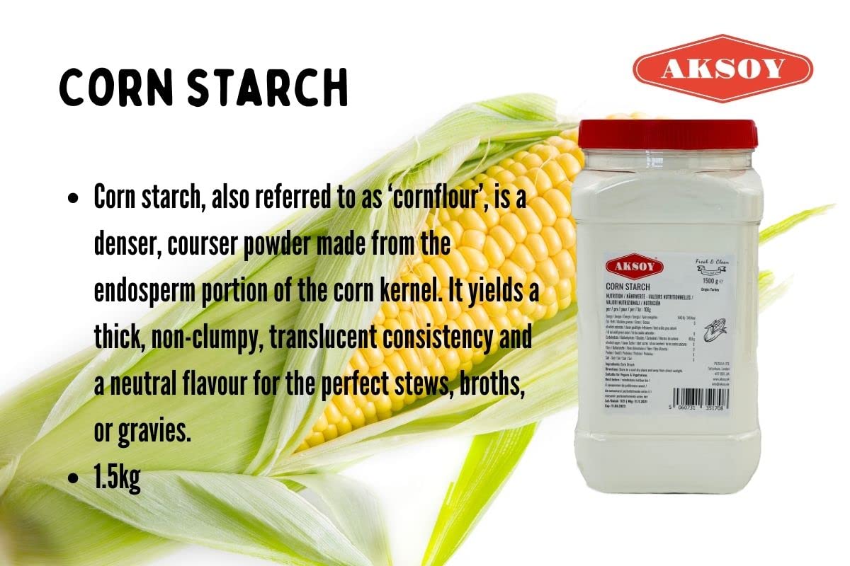 Aksoy - Corn Starch 1.5KG | Pure, Finely Ground, Gluten-Free Thickening Agent for Cooking & Baking 7