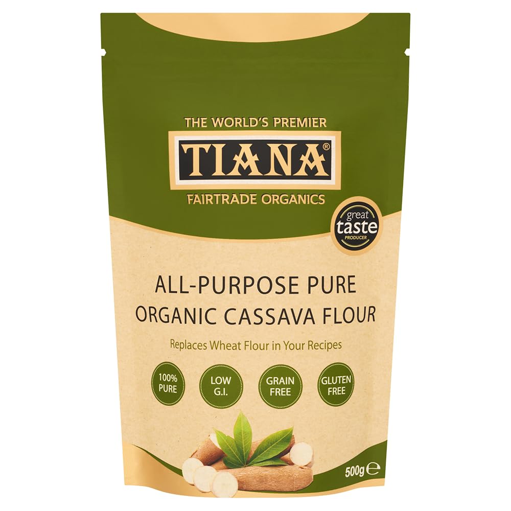 TIANA Organic Gluten-Free Cassava Flour 500g - 1:1 Wheat Flour Substitute