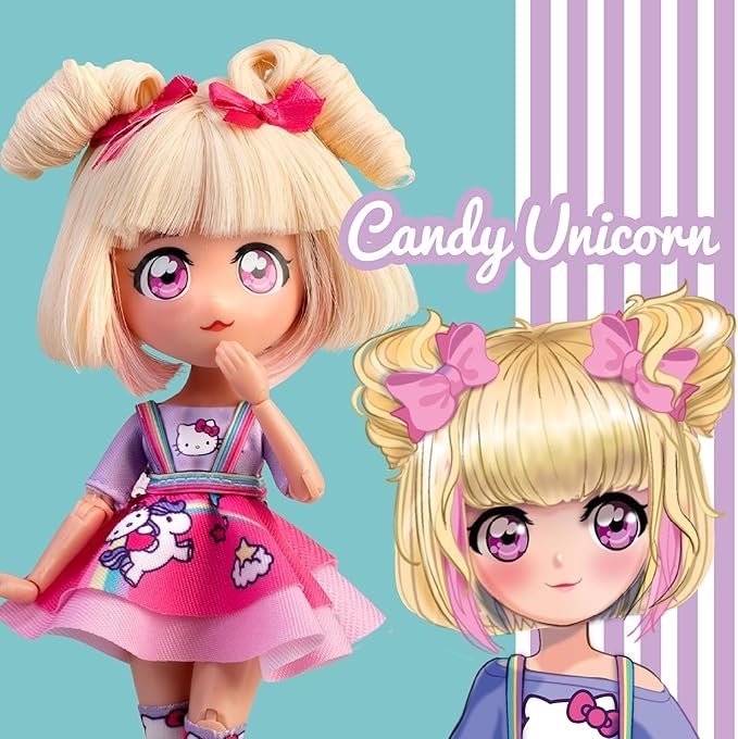 Hello Kitty Blonde Candy Unicorn Manga Doll - Sanrio Collectible for Ages 3+ 3