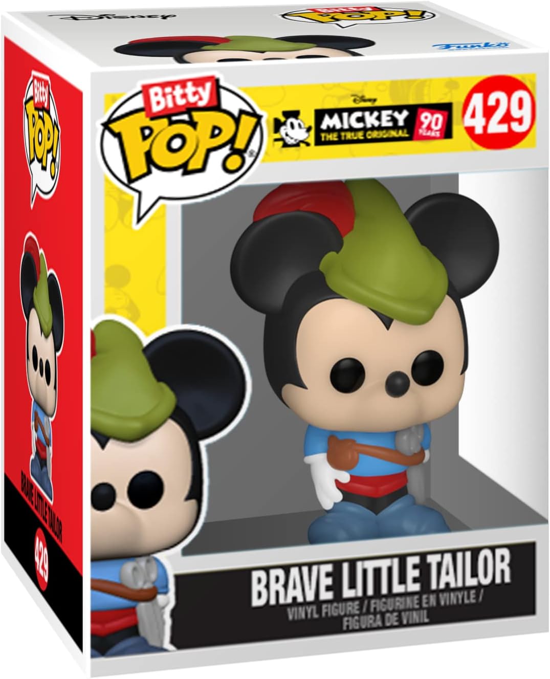 Funko Bitty POP! Disney - Mickey Mouse, Minnie Mouse (Pink Dress), Pluto & Mystery Figure Vinyl Set 22