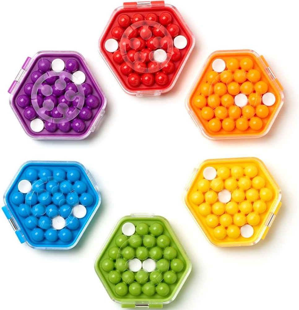SmartGames IQ Mini Hexpert Puzzle Game - Logic Brain Teaser for Ages 7+