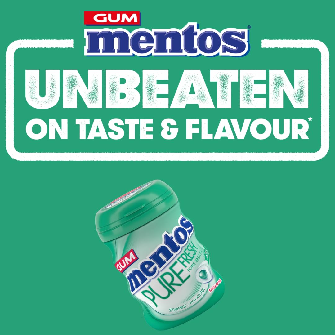 Mentos Pure Fresh Spearmint Chewing Gum 35 Pieces – Sugar-Free, Pocket-Sized, Gluten-Free 3