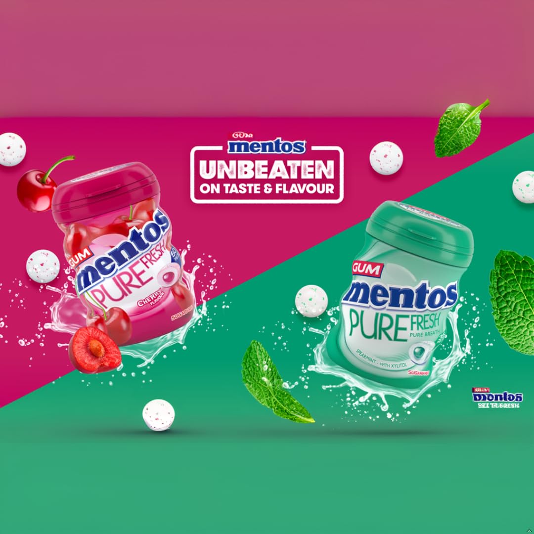 Mentos Pure Fresh Tropical Chewing Gum – Sugar-Free, Gluten-Free, 35 Pieces 4