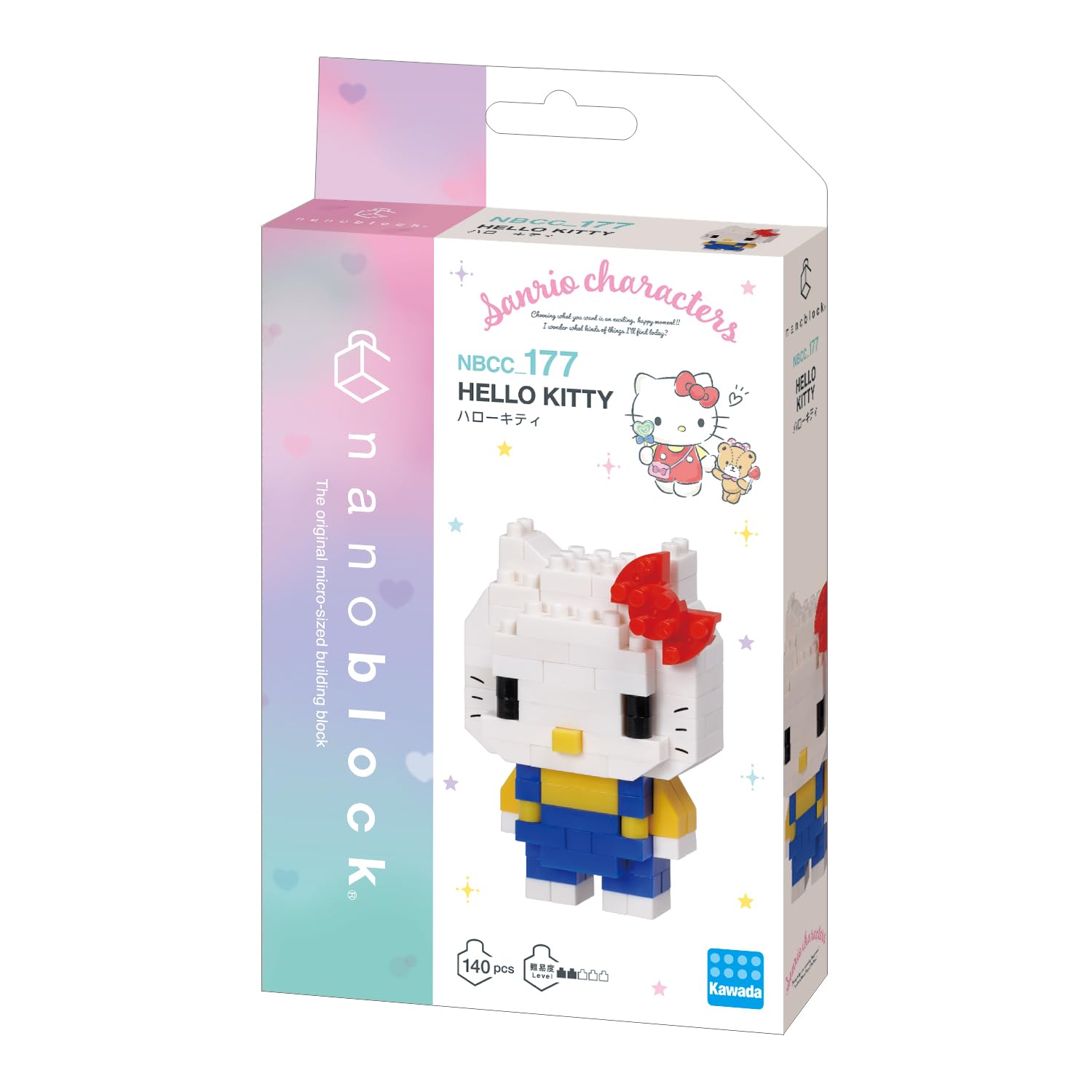 nanoblock Sanrio Hello Kitty Model NBCC177 - Mini Building Blocks Kit for Adults & Kids 12+ 8