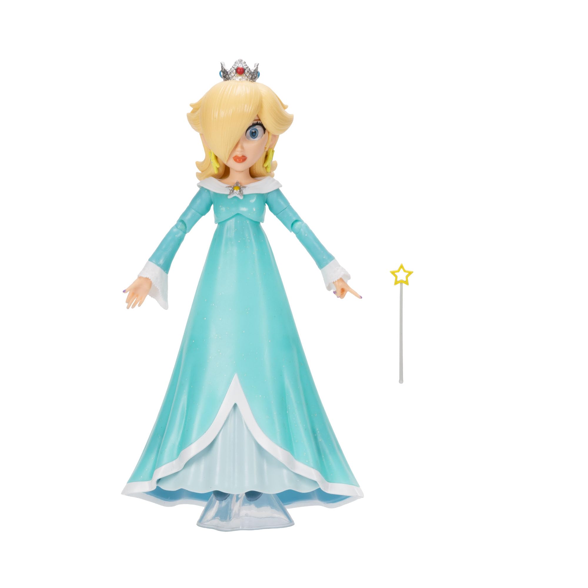 Jakks Pacific Super Mario Galaxy Movie Rosalina Action Figure, 5-inch (12.7cm) with Star Wand