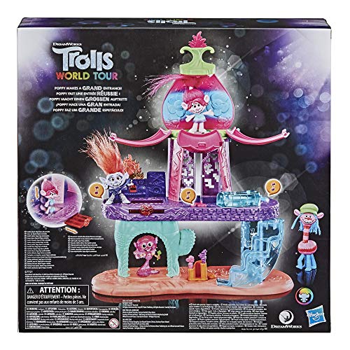 Trolls World Tour Blooming Pod Stage Musical Toy - Interactive Playset with Poppy Figure for Kids 4+ (E7721)