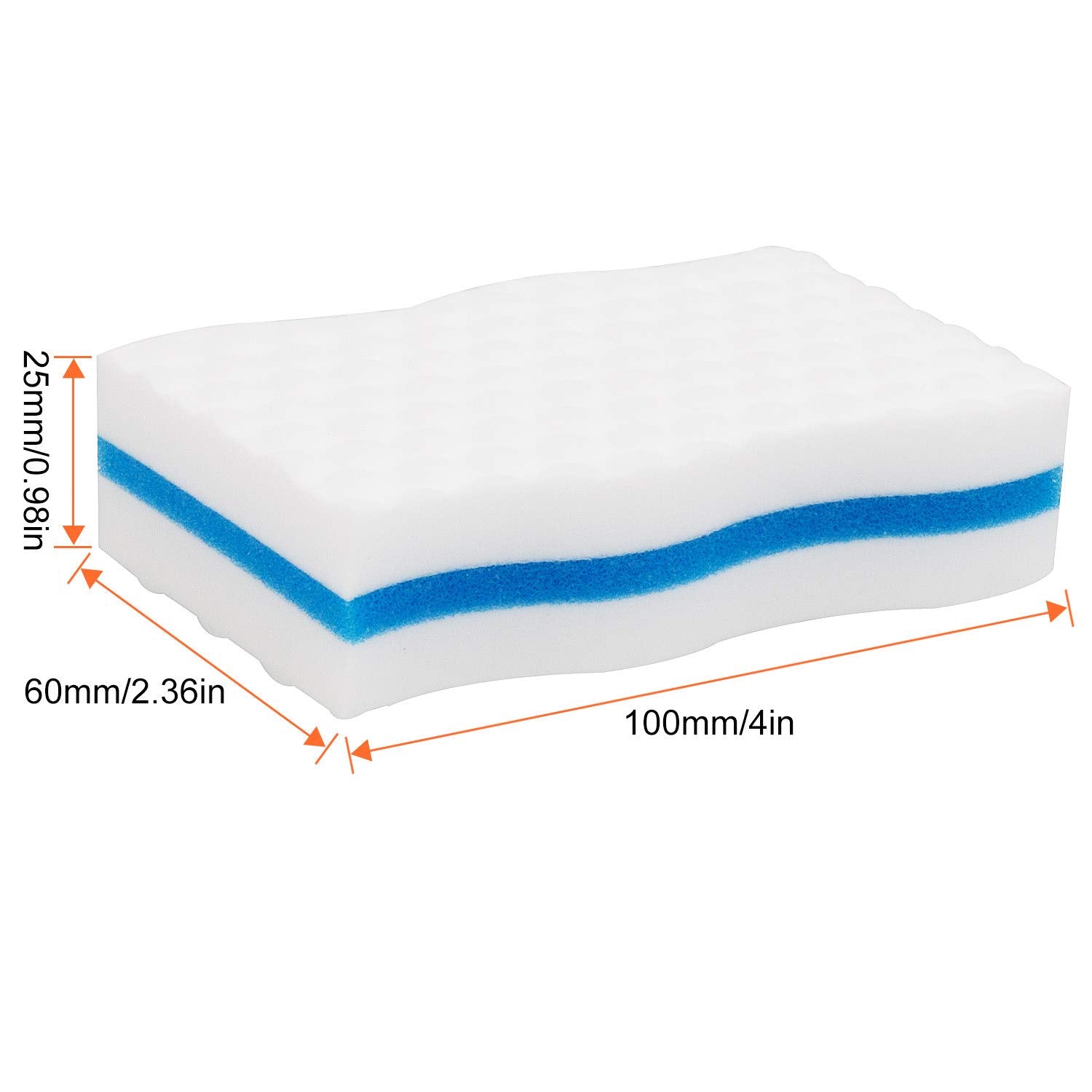ASelected Chemical Free Melamine Sponges - Extra Strength Cleaning Blocks | 20 Count | 3.94' x 2.36' x 0.98' 2