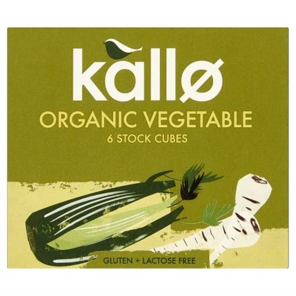 Kallo Organic Vegetable Stock Cubes - Pack of 90 (15 x 6 Cubes)