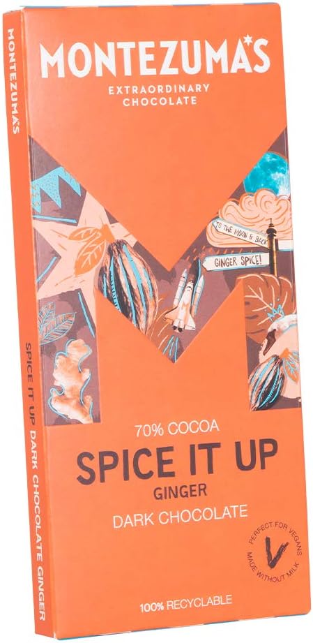 Montezuma's - Spice It Up 70% Cocoa Dark Chocolate with Ginger 90g Bar 5