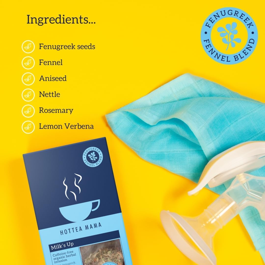 HOTTEA MAMA Milk's Up Organic Breastfeeding Tea for Lactation Support 7