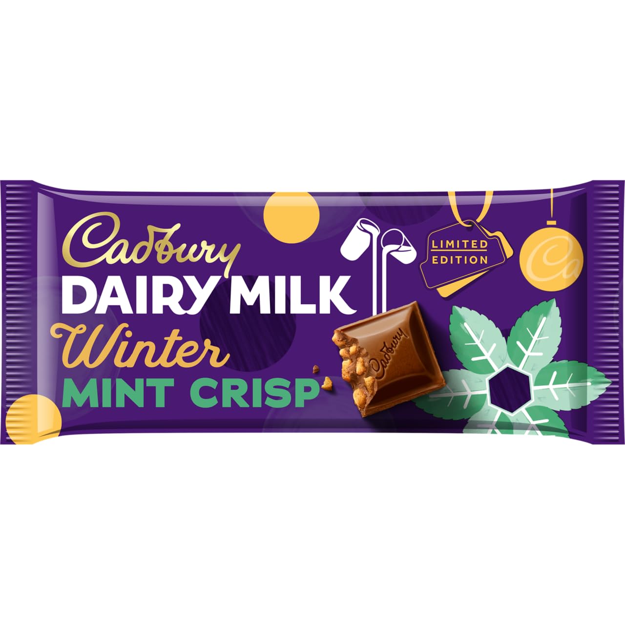 Cadbury Dairy Milk Winter Mint Crisp Edition 360g Chocolate Bar 4