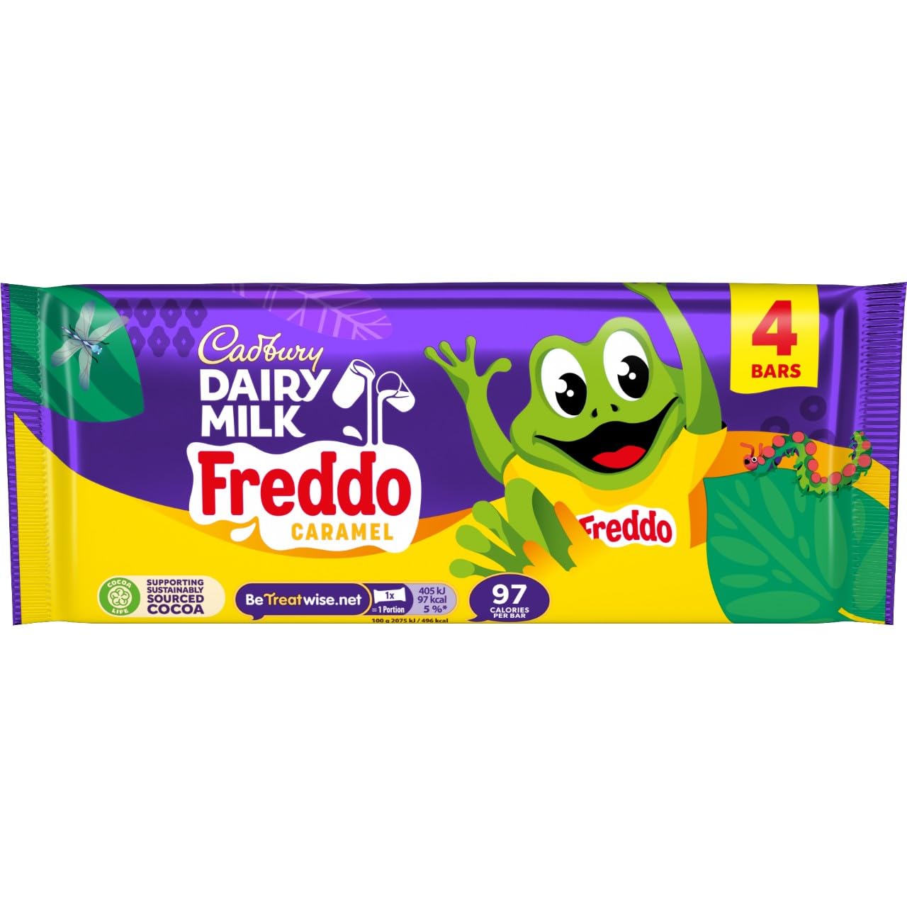 Cadbury Dairy Milk Freddo Caramel Chocolate Bar, 4 x 78 g Bitesize Treats 3