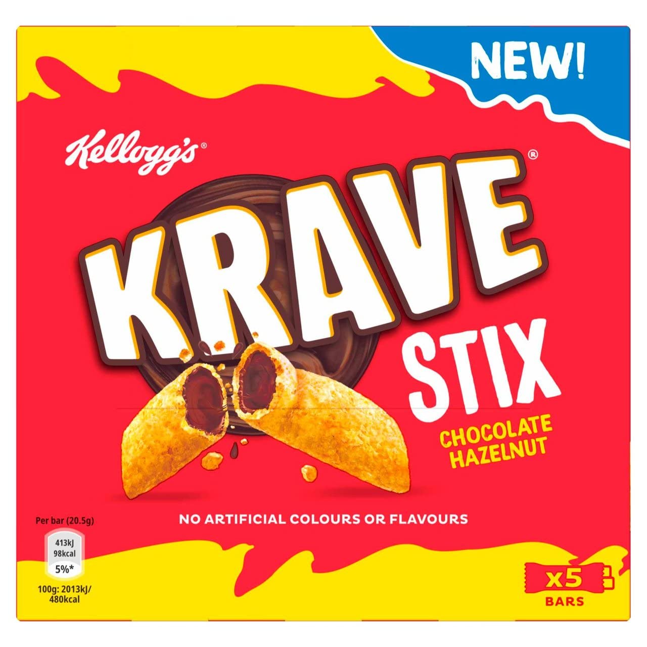 Kellogg's Krave Stix Chocolate Hazelnut 5 x 20.5g