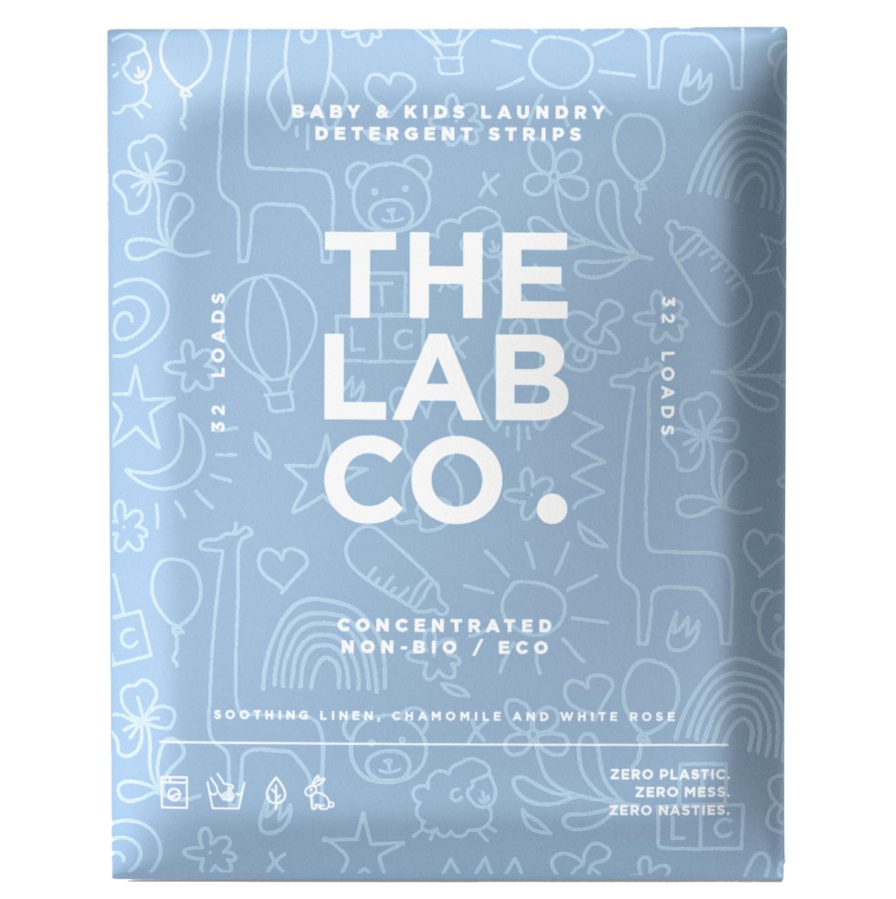 The Lab Co. Laundry Detergent Strips | Ultra-Concentrate Sheets | Soothing Scent | 32 Count 1