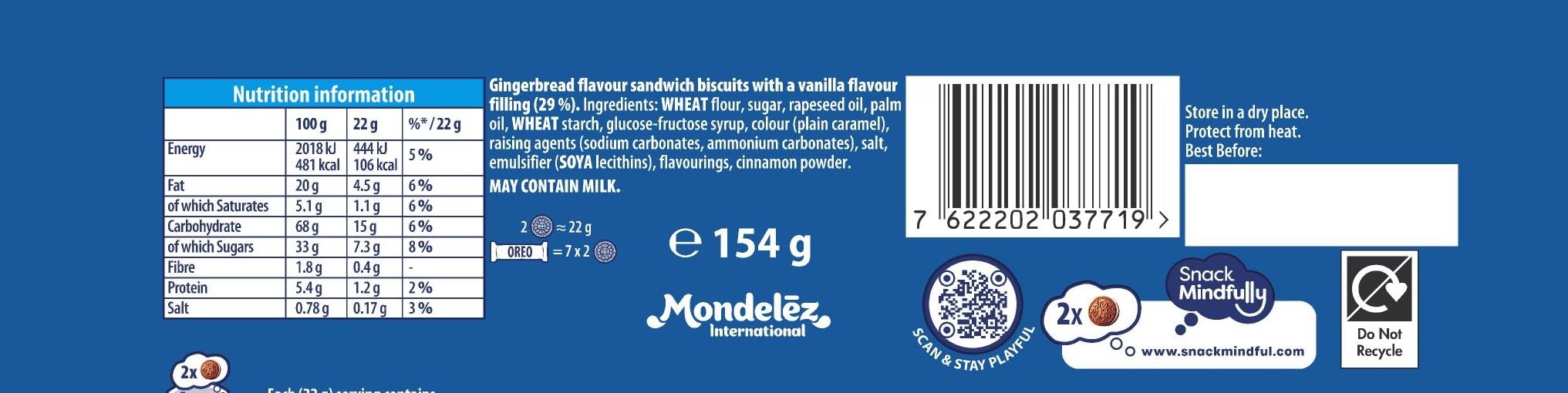 Oreo Limited Edition Gingerbread Flavour Sandwich Biscuits with Vanilla Crème 4