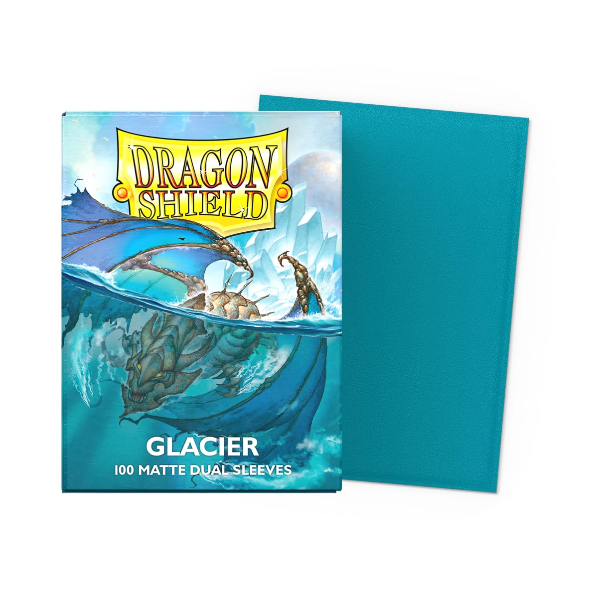 Dragon Shield Standard Dual Matte Glacier Sleeves - Blue Card Protection (100 Count)