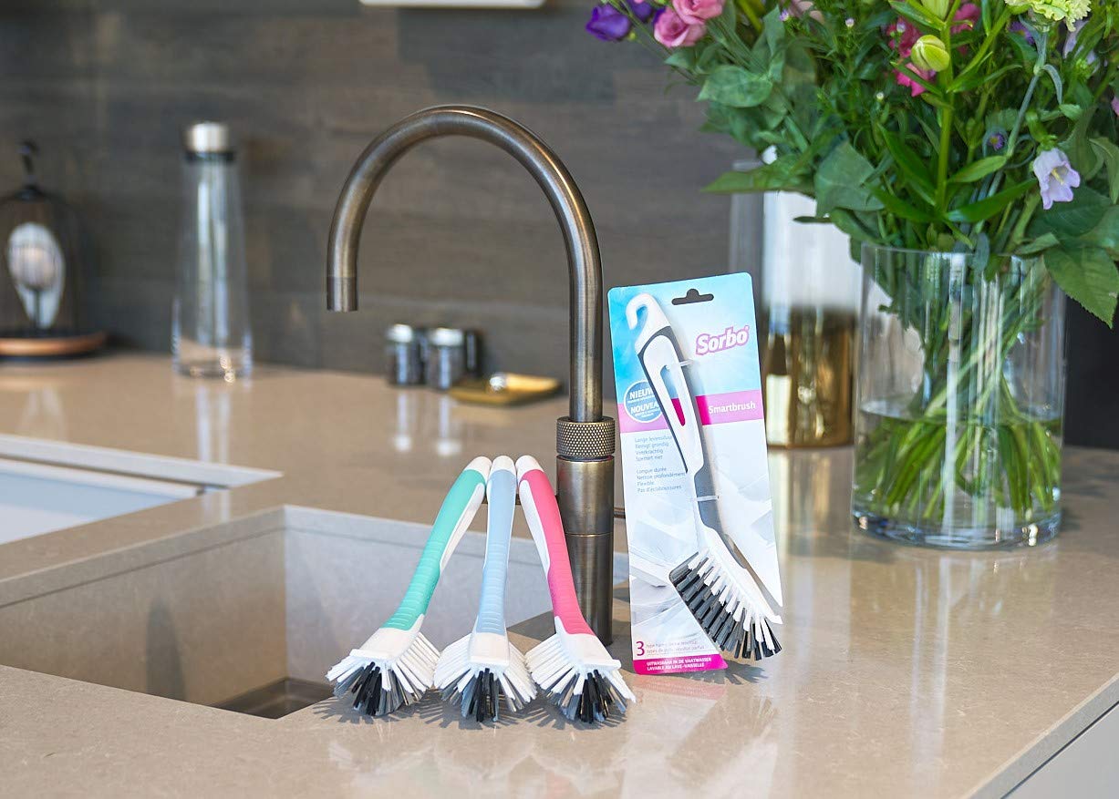 Sorbo - Smart Brush Dish Washing Up Brush with Non-Slip Soft-Grip Handle 3