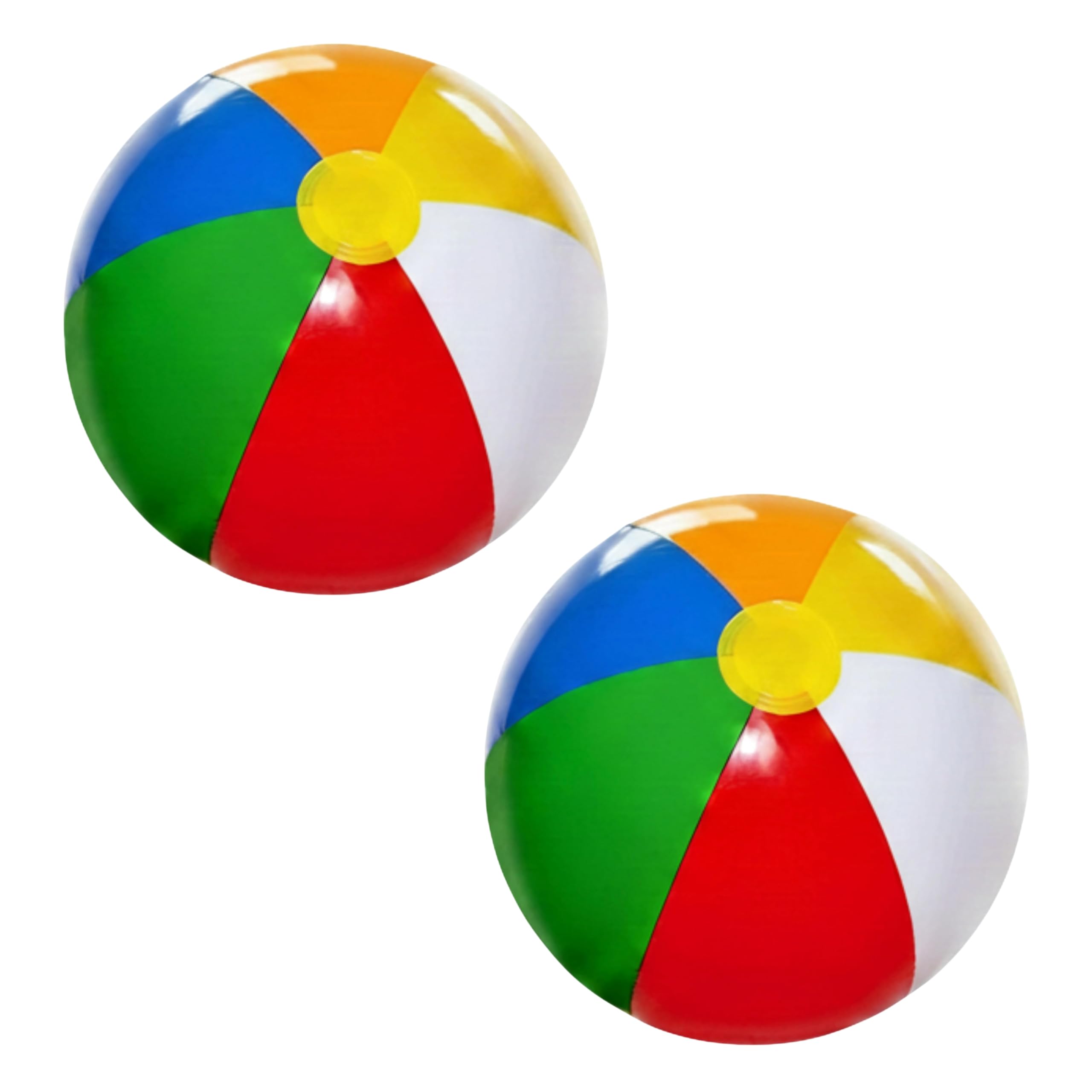 SHATCHI Inflatable Rainbow Beach Ball - 2 Pack | 16 Inch | Multicolour