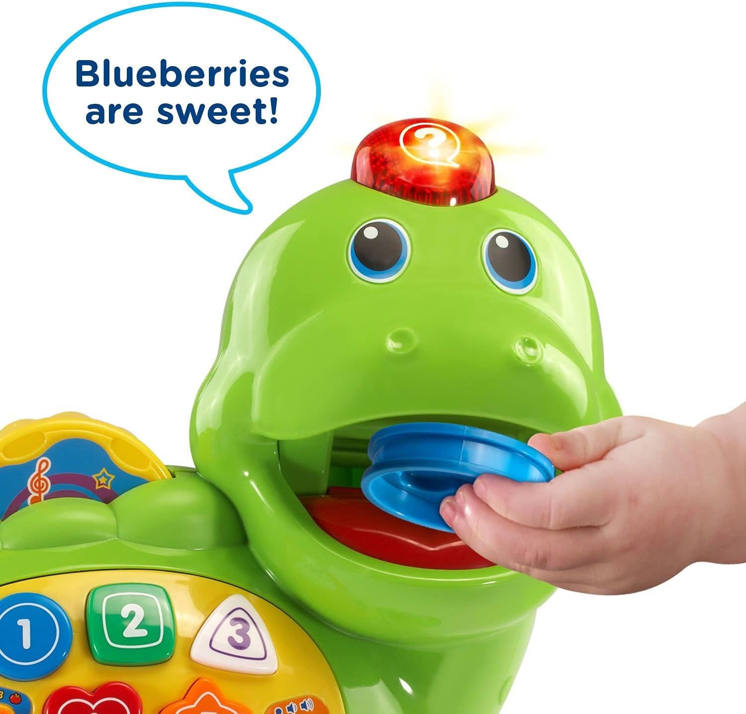 VTech Baby Feed Me Dino - Interactive Musical Toy with Lights, Numbers & Shapes for Toddlers 1-3 Years