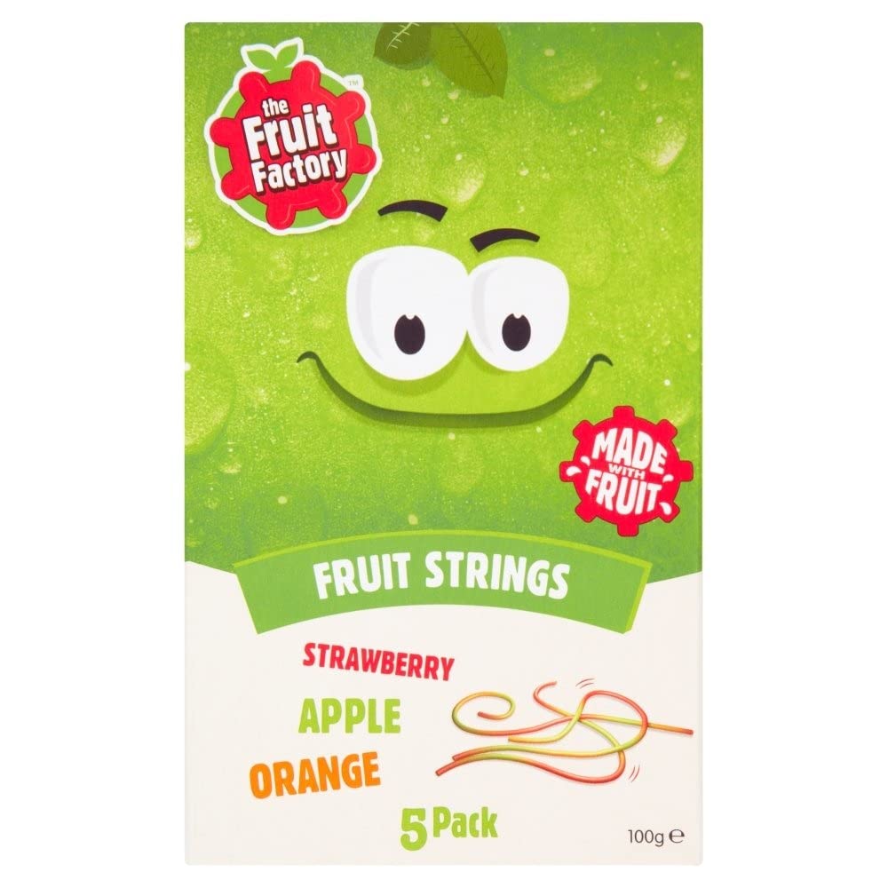 The Fruit Factory Strawberry/Apple and Orange Fruit Strings Juice Snack | 100g Pack | 9 Count 1