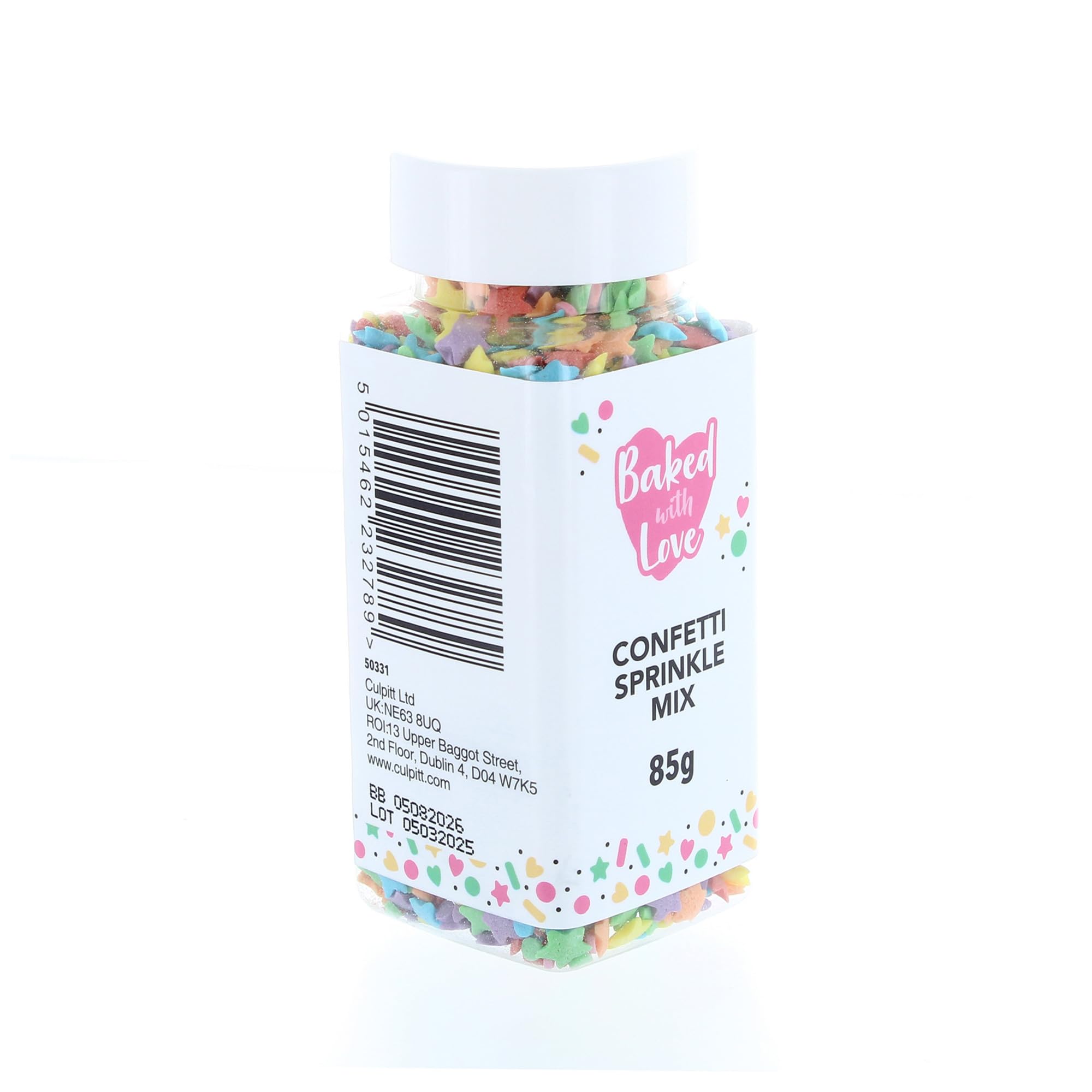 Baked with Love - Confetti Bright Sprinkles | 85g | Multi-Coloured Sugar Cake Decorations 3