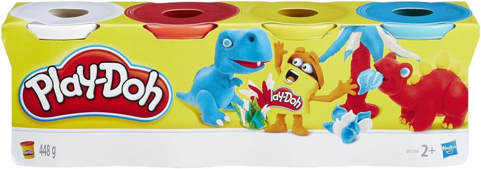 Play-Doh 4-Pack of 4-Ounce Cans - Classic Colours for Kids Ages 2+
