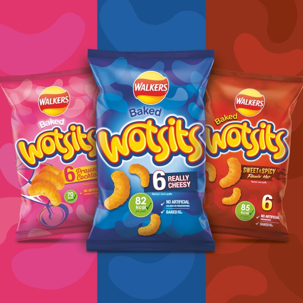 Walkers Wotsits Prawn Cocktail Snacks Crisps 6X13.5g 4