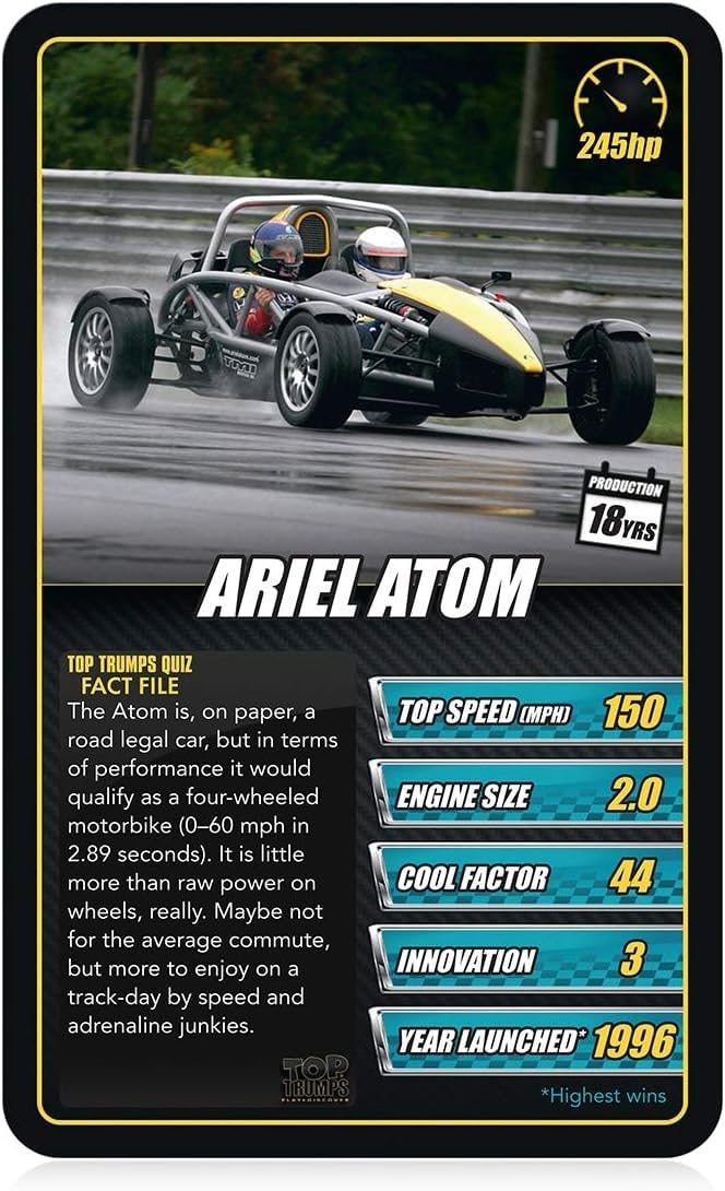 Top Trumps Sports Cars Classics Card Game 5