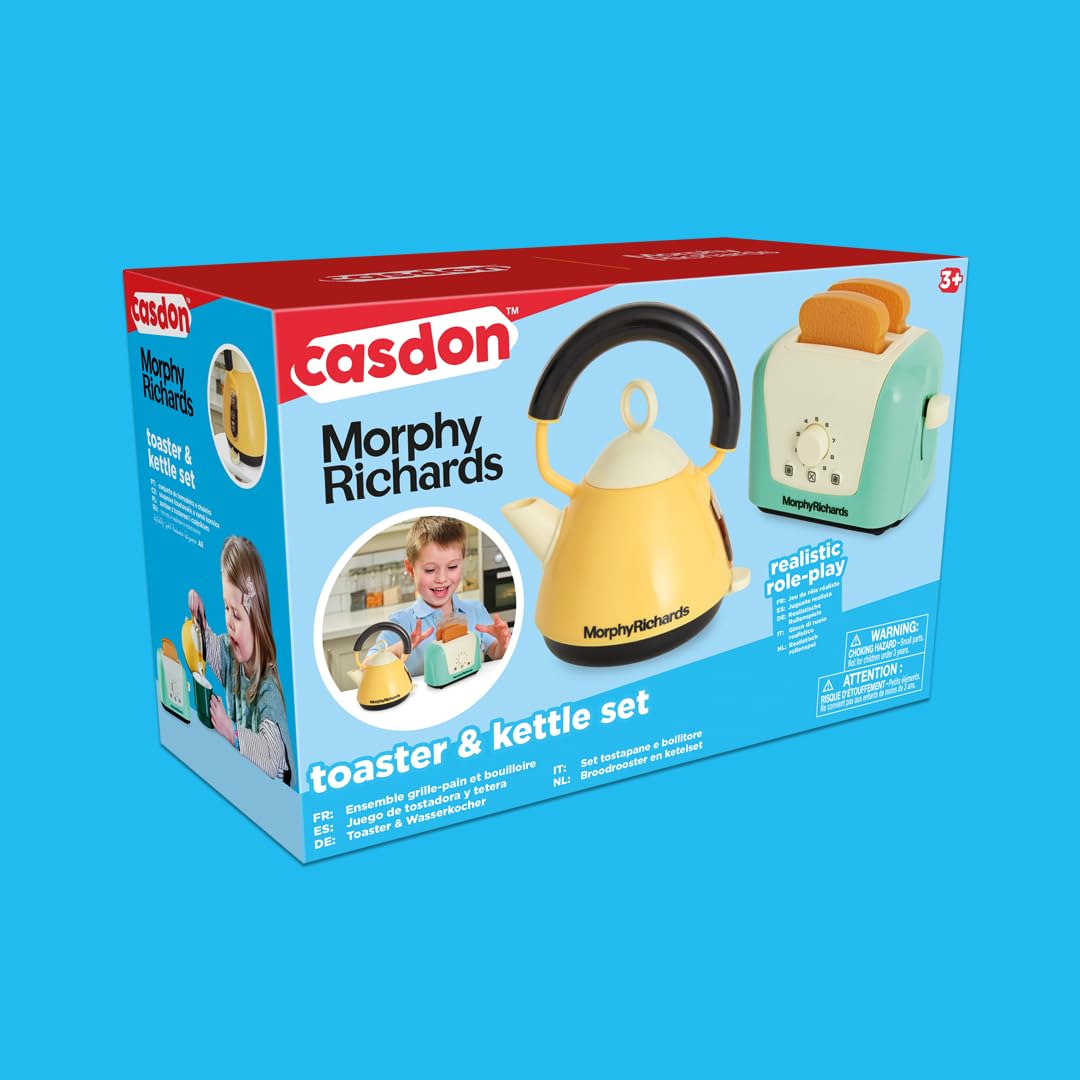 Casdon Morphy Richards Interactive Toy Toaster & Kettle Set - Play Kitchen Appliances for Kids 3+ 8