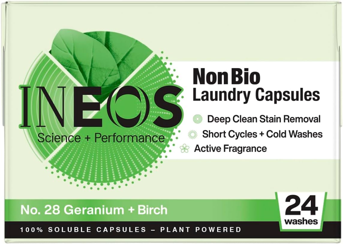 INEOS - Geranium + Birch Non-Bio Laundry Capsules (24 Washes)