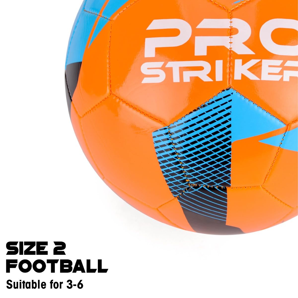 Pro Striker Size 2 Football - Durable PVC Soccer Ball for Kids Aged 3-7 4
