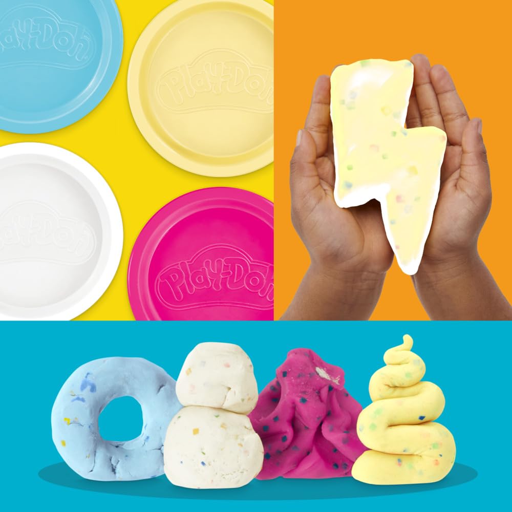 Play-Doh 4 Pack Confetti Compound - Creative Play for Ages 2+ 5