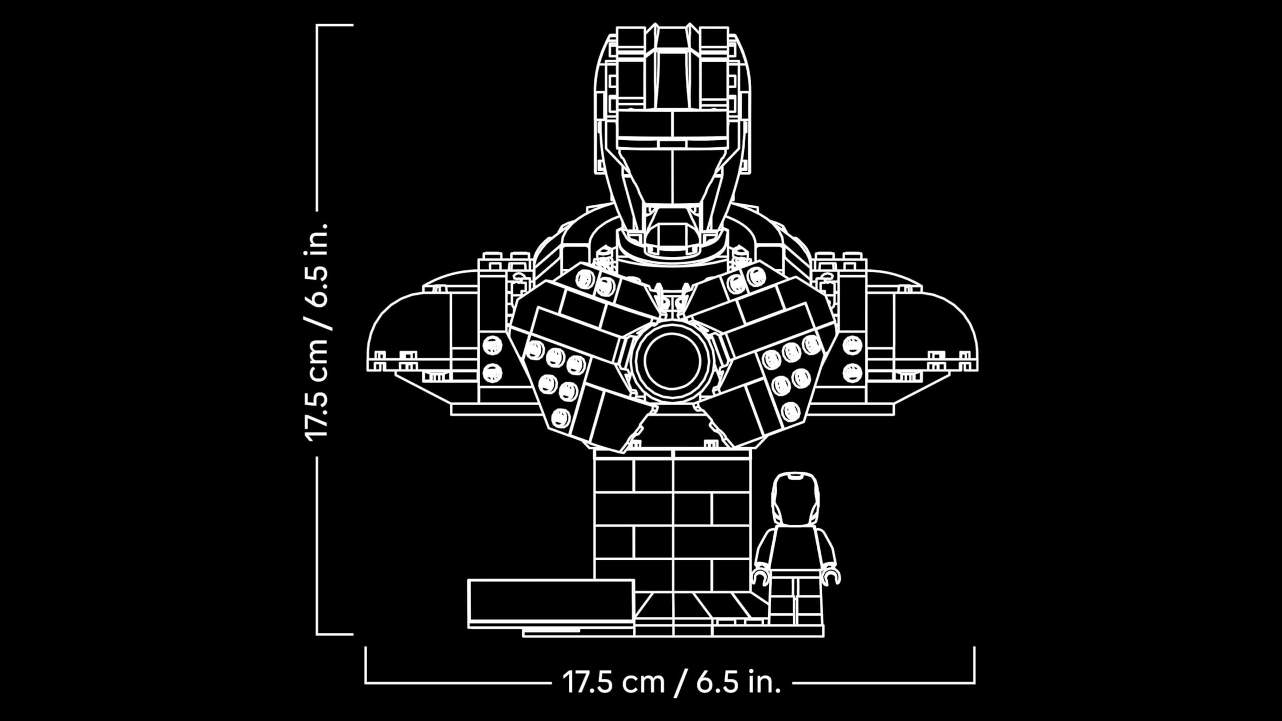 LEGO Marvel Iron Man MK4 Bust - Buildable Display Model for Adults 9