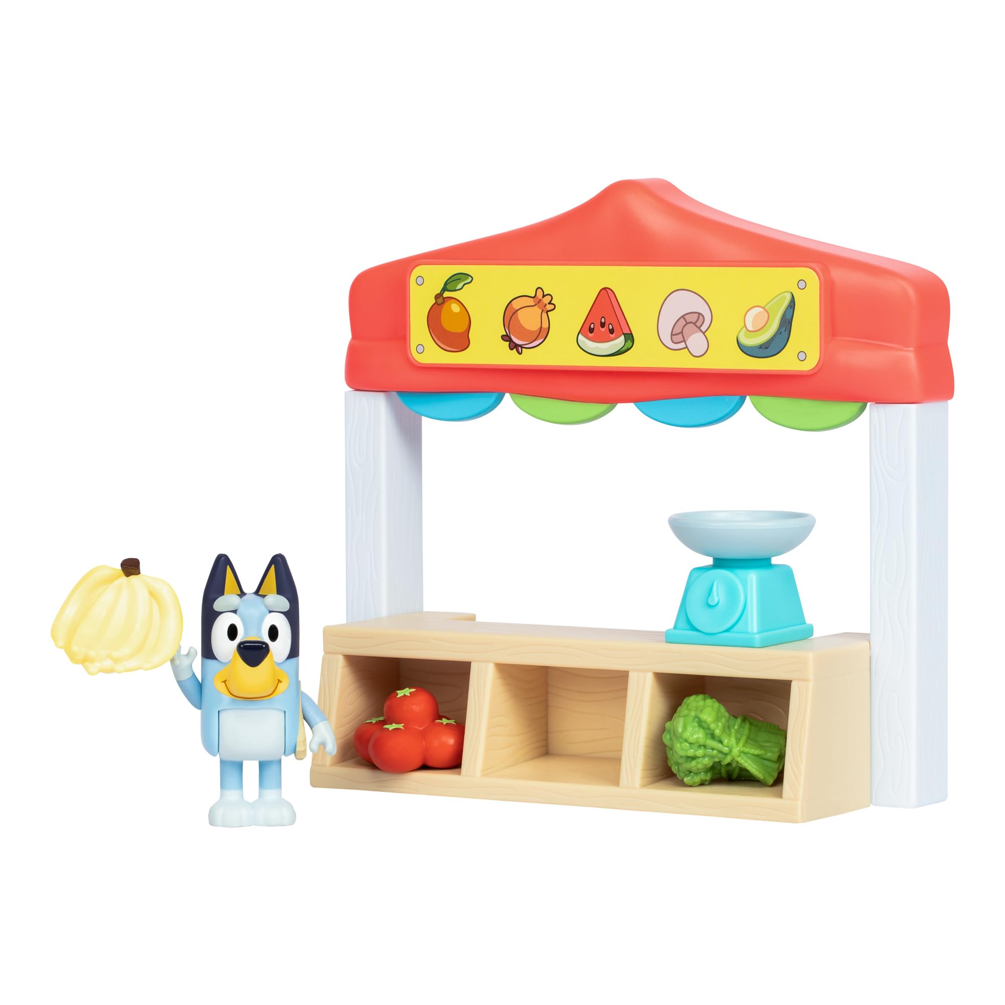 Bluey Farmers Market Playset - Includes Articulated Bluey Figure & Accessories 14