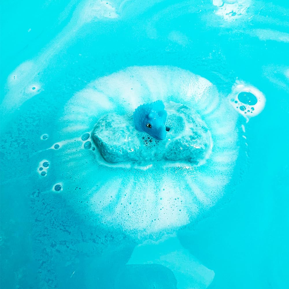 ZIMPLI 3 Pack Dino Surprise Bath Bombs with Hidden Dinosaur Toy | Fruity Scent | Ages 3+ 4