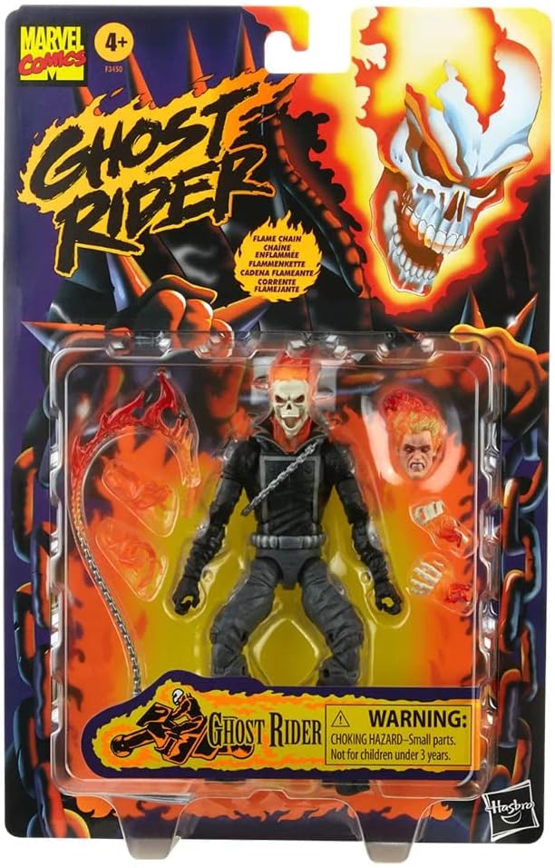 Hasbro Marvel Legends Series 6-inch Ghost Rider Collectible Action Figure with 6 Accessories