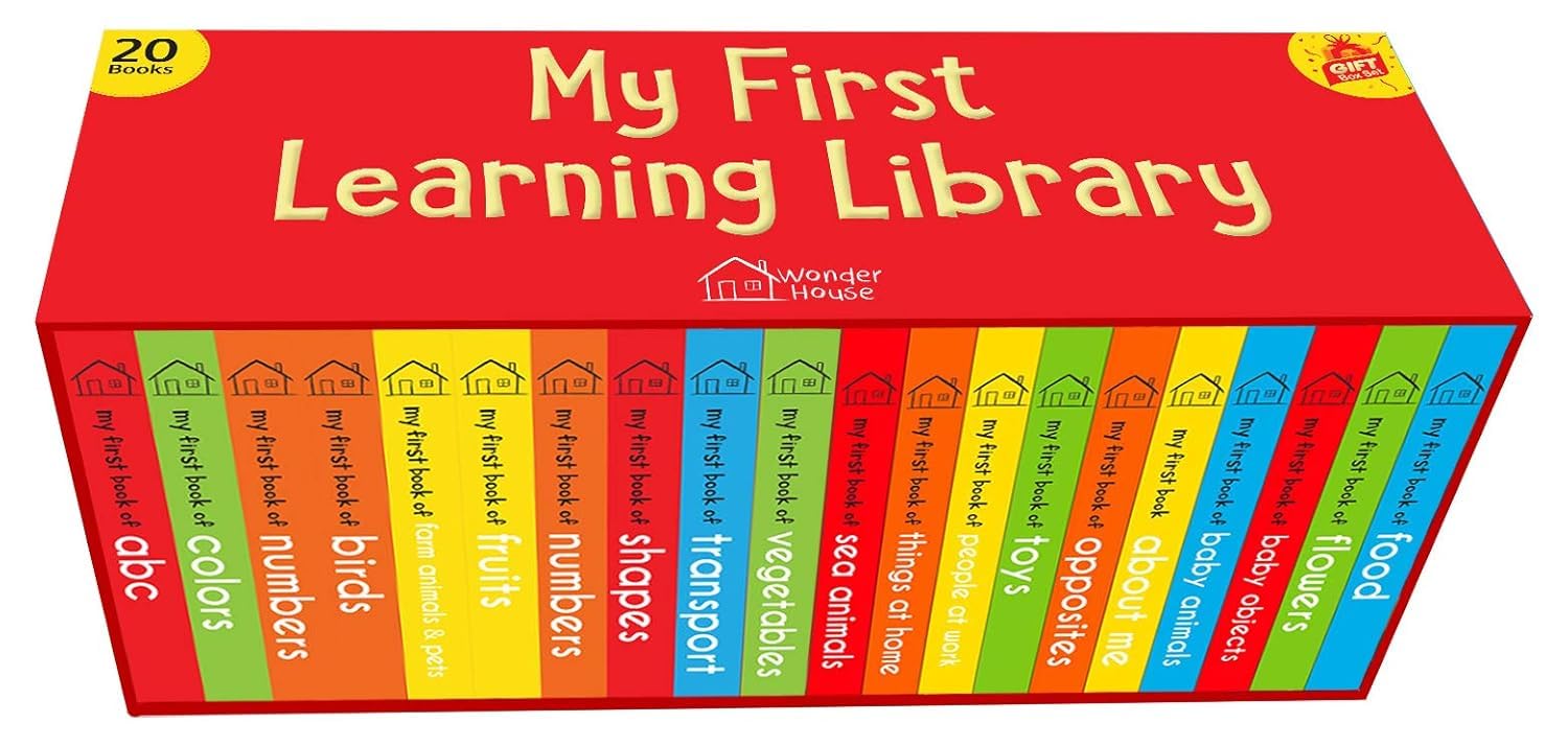 Wonder House My First Complete Learning Library - 20 Board Books Gift Set for Kids (Ages 1-2)