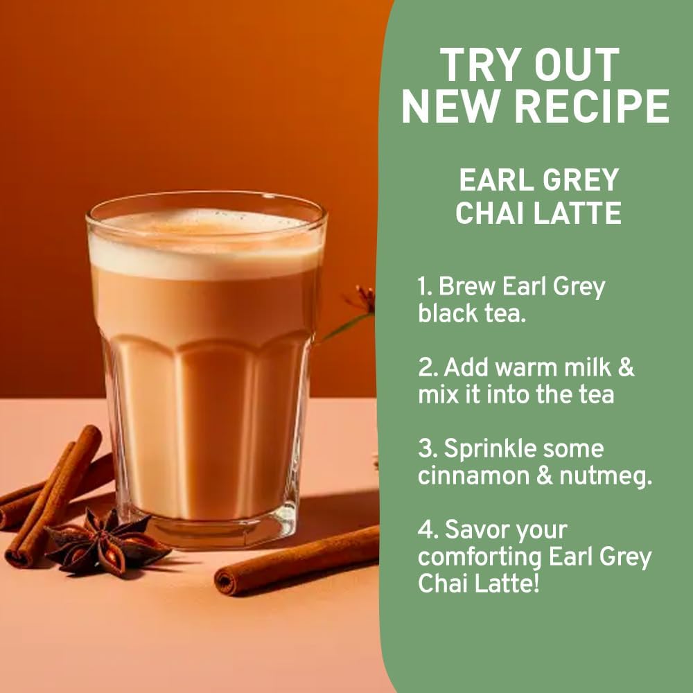 HANDPICK Earl Grey Black Tea Bags (100 Count) - 100% Pure Assam Tea with Bergamot Extract, Citrus Flavor, Brew Hot or Iced 8