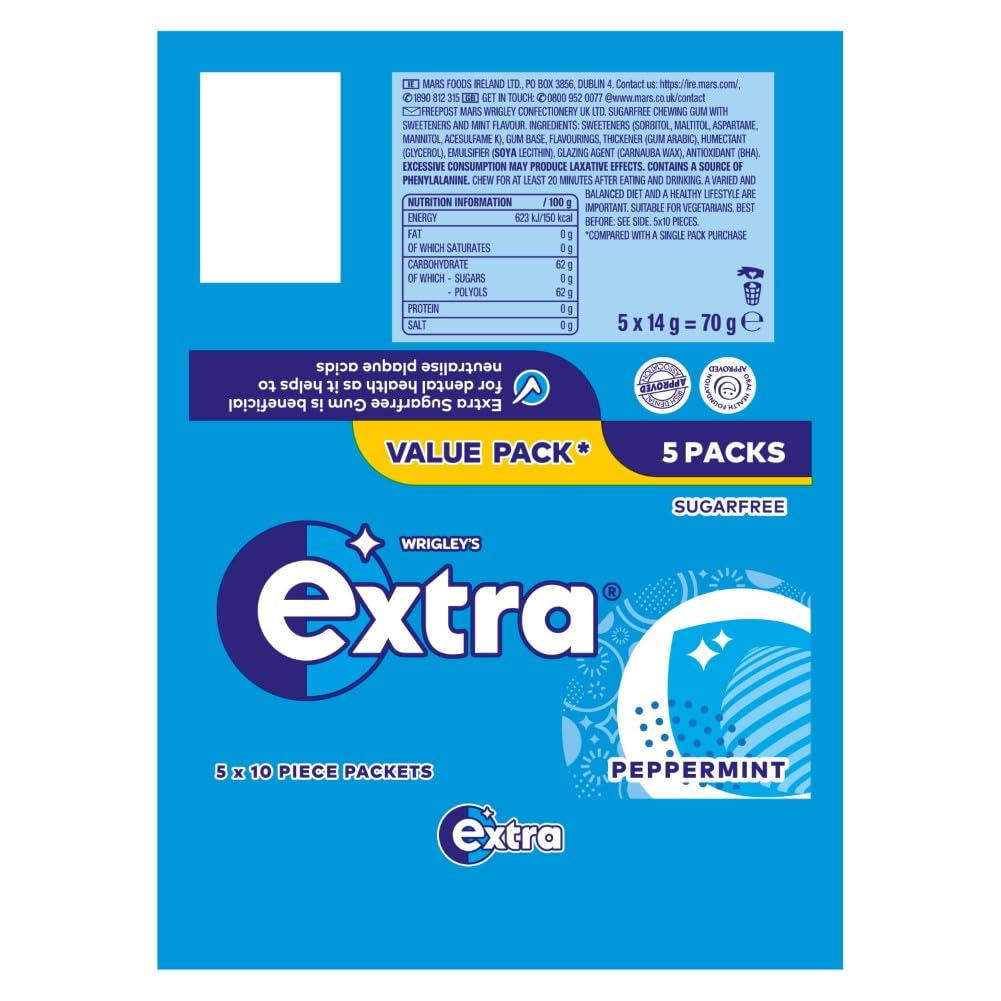 Wrigley's - Extra Peppermint Chewing Gum Sugar Free (84 g) 11