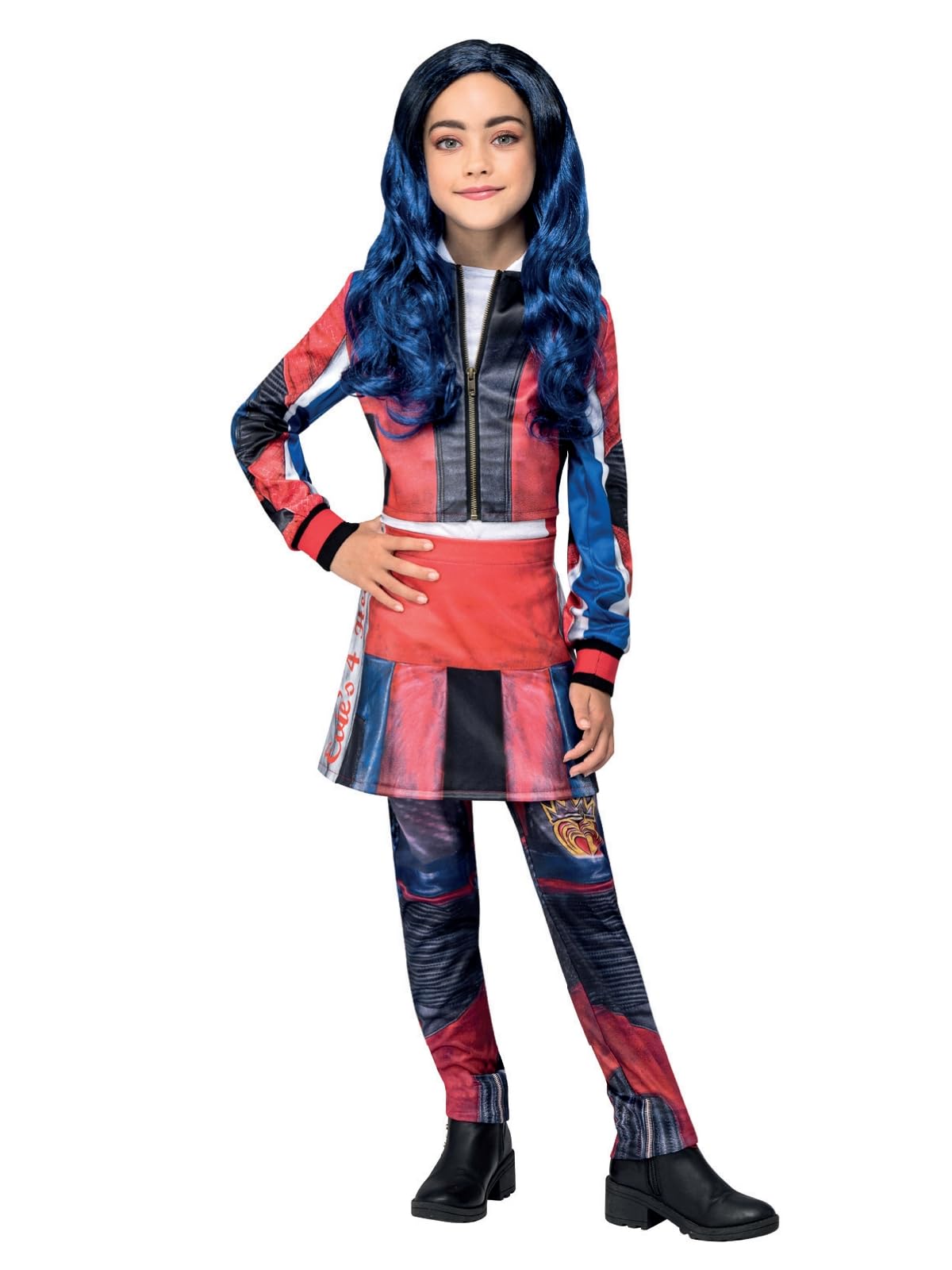 Smiffys Disney Descendants Evie Costume - Kids All-in-One Mock Jacket and Skirt