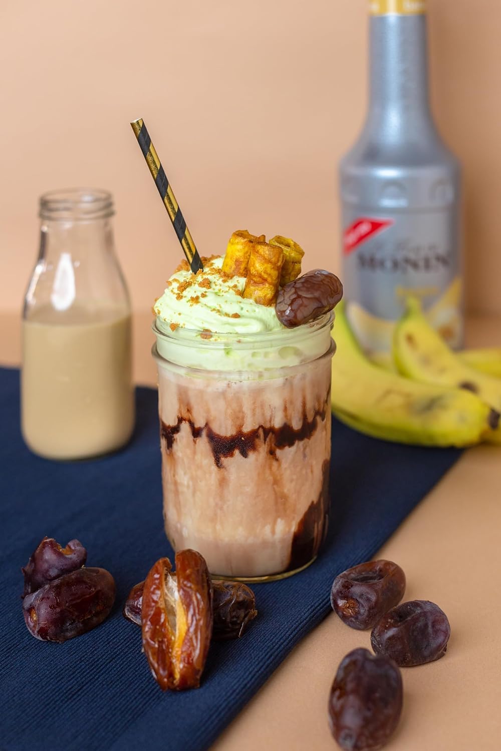 MONIN Banana Fruit Mix Puree 1L - Vegan-Friendly Banana Puree for Cocktails, Frappes & Iced Beverages 3