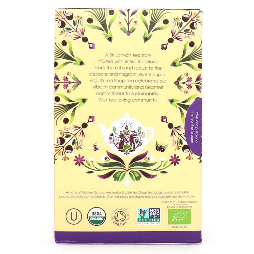 English Tea Shop White Tea Coconut & Passion Fruit Organic Tea 20 Bags 4