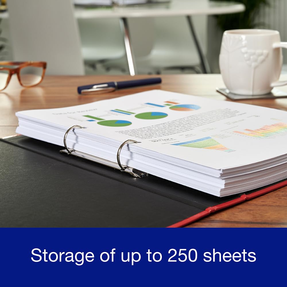 Oxford A4 O-Ring Binders - 3 Pack Red Green Blue | 40mm Spine | 250 Sheet Capacity 3