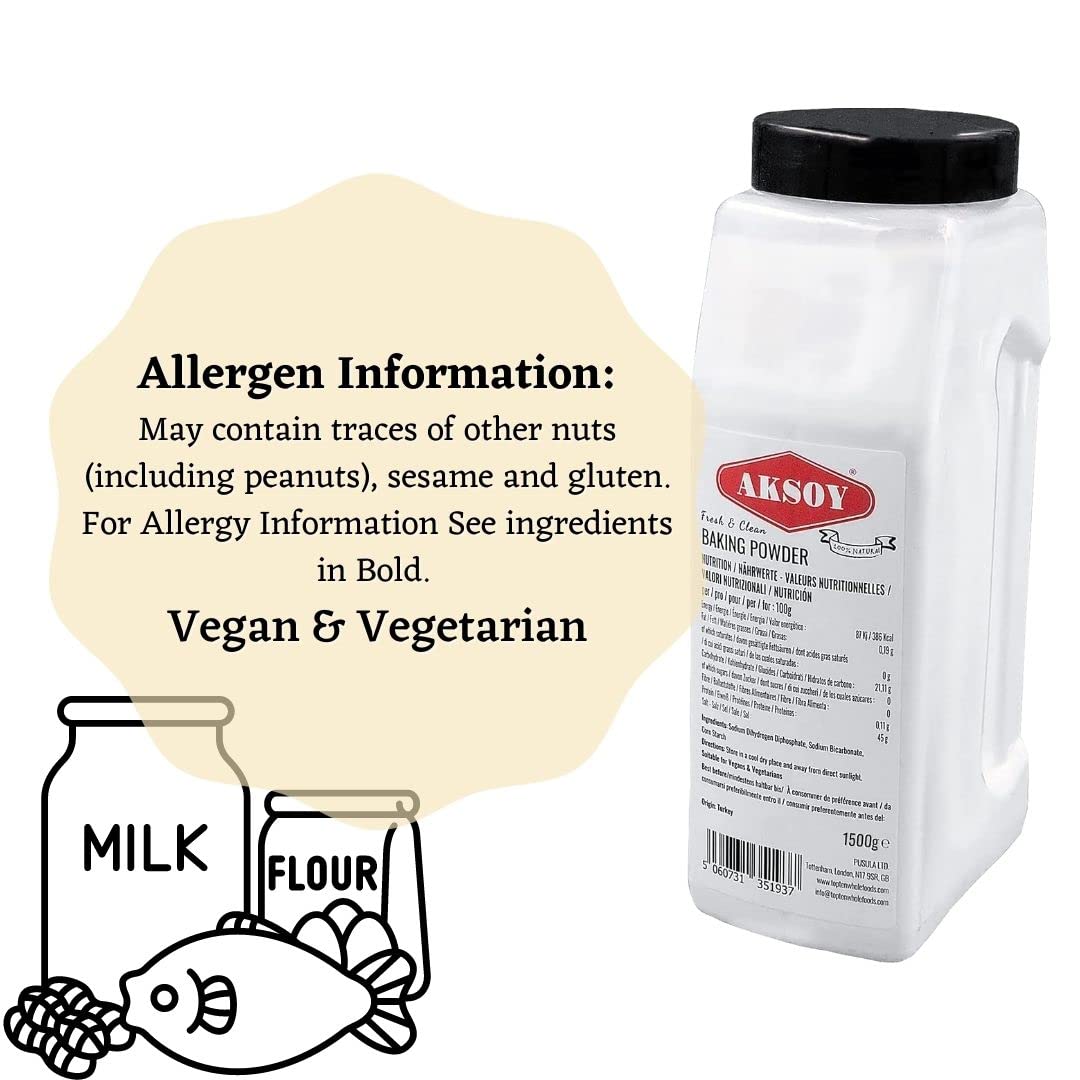 Aksoy Double Acting Baking Powder 1KG | All-Purpose Leavening Agent for Baking 5