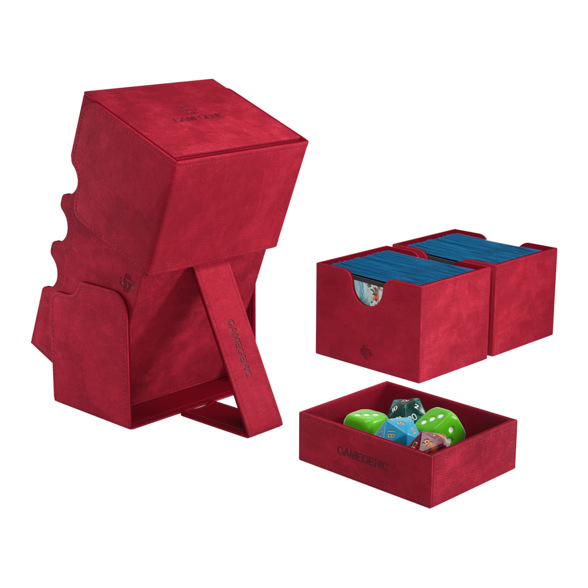 Gamegenic Stronghold 200+ XL Convertible Storage Box, Red 4