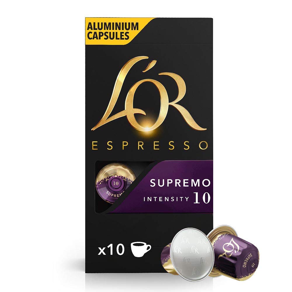 L'OR Espresso Supremo Intensity 10 - Coffee Capsules (Pack of 10)
